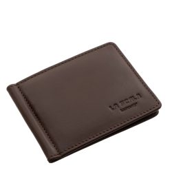 Minőségi, tartós marhabőrből készült LA SCALA márkájú, fekete vagy barna színű, kártyatartós bőr férfi dollártárca. Kiváló ajándék is lehet.