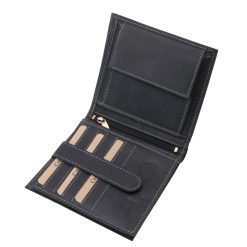 Natúr vadászbőr stílusú, széles kialakítású valódi bőr férfi irattartó pénztárca, praktikus megoldásokkal, díszdobozos kivitelben, RFID védelemmel.