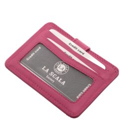 Praktikus kialakítású, kisméretű valódi bőr kártyatartó, minőségi La Scala Luxury modell, mely irattartóval is el lett látva, klasszikus színekben készült.