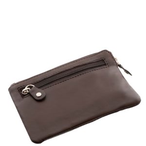 Puha valódi bőrből készült nagyon praktikus használatot biztosító multifunkciós, bőr kulcstartó patentos fedelű aprópénztartóval.