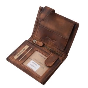 Ez az álló formátumú, valódi bőr férfi irattartó pénztárca egyedi, chopper motoros mintával díszített modell, praktikus belsővel, minőségi díszdobozban.