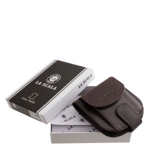 La Scala valódi bőr férfi pénztárca extrém kis méretű, dizájnos megjelenésű kompakt modell, minőségi és rendkívül stílusos díszdobozban.