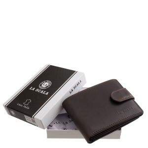 Ez a prémium minőségű, valódi bőr férfi pénztárca kompakt, kisméretű modell elegáns, fényes bőrfelülettel és igényes díszdobozos kiszereléssel.