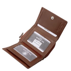 A La Scala márkájú, díszdobozos, divatos és praktikus kis méretű női pénztárca modell, melynek anyaga minőségi, valódi bőr.