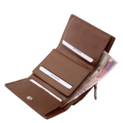 A La Scala márkájú, díszdobozos, divatos és praktikus kis méretű női pénztárca modell, melynek anyaga minőségi, valódi bőr.