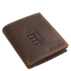 Díszdobozos kivitelben érkezik ez a Magyar címer mintás valódi bőr férfi irattartó pénztárca mely a GreenDeed legújabb, nagy méretű modellje.