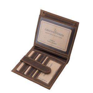 Díszdobozos kivitelben érkezik ez a Magyar címer mintás valódi bőr férfi irattartó pénztárca mely a GreenDeed legújabb, nagy méretű modellje.