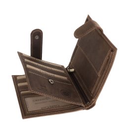 Ez a díszdobozos kiszerelésben érkező, Magyar címer mintás férfi irattartó pénztárca a GreenDeed legújabb, nagy méretű modellje.