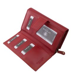 Ez a prémium minőségű női bőr pénztárca finom tapintású, valódi bőrből készült, elegáns megjelenésű, stílusos díszdobozos modell.