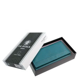 A La Scala márkacsalád minőségi bőr női pénztárca modellje, divatos színekben elegáns külsővel és igényes díszdobozos kivitelben kapható.