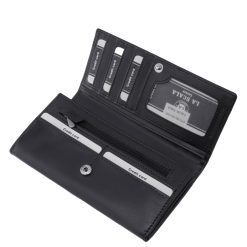 Brifkó jellegű, nagy méretű, divatos megjelenésű La Scala márkájú női bőr pénztárca, valódi, időtálló és minőségi bőrből.