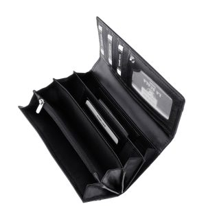 Brifkó jellegű, nagy méretű, divatos megjelenésű La Scala márkájú női bőr pénztárca, valódi, időtálló és minőségi bőrből.