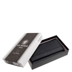 Brifkó jellegű, nagy méretű, divatos megjelenésű La Scala márkájú női bőr pénztárca, valódi, időtálló és minőségi bőrből.