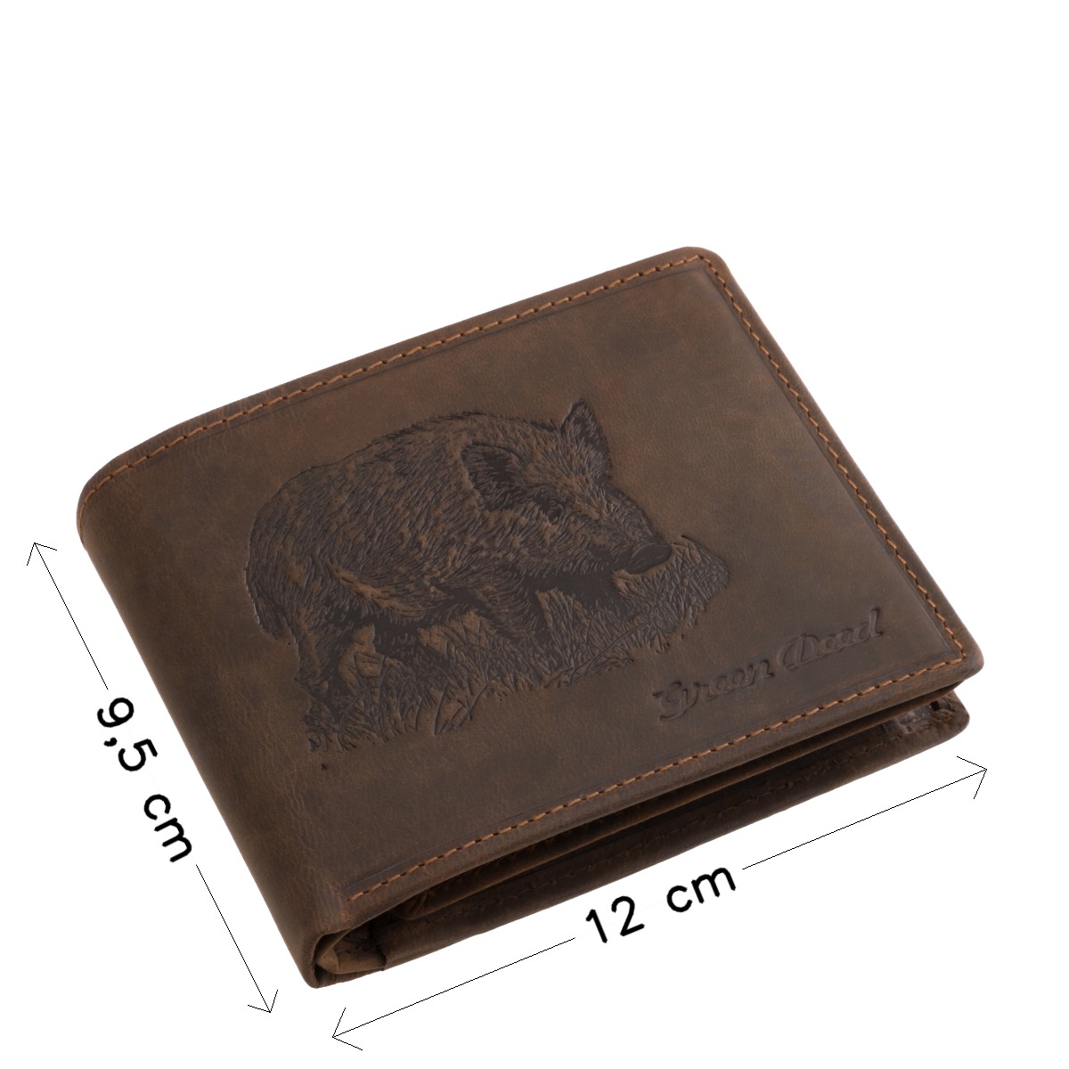 GreenDeed valódi bőr vadász férfi pénztárca vaddisznó mintával BOAR1021 - Image 4