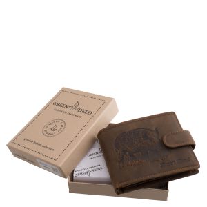 Vaddisznó mintás valódi bőr férfi pénztárca kifejezetten a természet és a vadászat szerelmeseinek készült, díszdobozos formátumban.