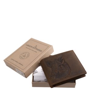 Ez a GreenDeed márkájú, valódi bőrből készült férfi pénztárca a vadászat és a természet kedvelőinek készült, díszdobozos kivitelben.
