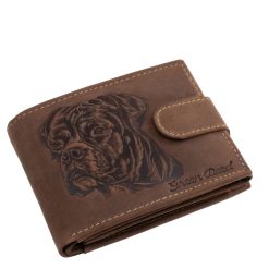 A boxer kutya mintás GreenDeed férfi pénztárca egyedi, valódi bőr anyagból készült modell, amely a fajta kedvelői számára készült.