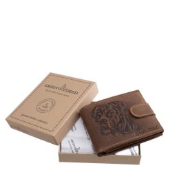 A boxer kutya mintás GreenDeed férfi pénztárca egyedi, valódi bőr anyagból készült modell, amely a fajta kedvelői számára készült.