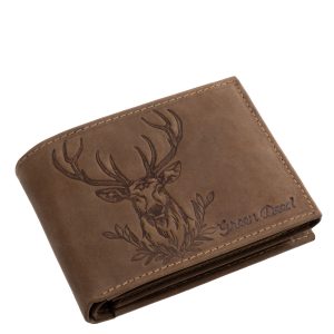 A szarvasfej mintával díszített valódi bőr vadász férfi pénztárca, igényes és egyedi modell, melyet díszdobozban forgalmazunk. Kedves ajándék vadászoknak.