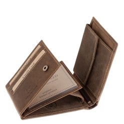 Ez a GreenDeed márkájú, valódi bőr férfi pénztárca különleges modellünk, amelynek fedelét egy részletgazdag, vadászgép mintával díszítettük.