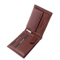 Fedezze fel a CORVO BIANCO márka exkluzív, elegáns csíkbetétes bőr pénztárca modelljét, amely a prémium kategóriás kiegészítők világát képviseli.