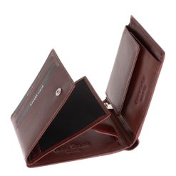 Fedezze fel a CORVO BIANCO márka exkluzív, elegáns csíkbetétes bőr pénztárca modelljét, amely a prémium kategóriás kiegészítők világát képviseli.