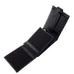 Fedezze fel a CORVO BIANCO márka exkluzív modelljét, ezt az elegáns csíkbetétes bőr pénztárcát, amely a prémium kategóriás kiegészítők világát képviseli.