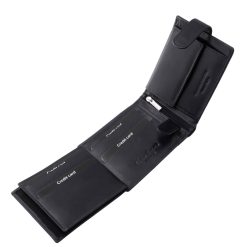 Fedezze fel a CORVO BIANCO márka exkluzív modelljét, ezt az elegáns csíkbetétes bőr pénztárcát, amely a prémium kategóriás kiegészítők világát képviseli.