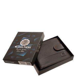 A Giultieri prémium férfi bőr pénztárca a sportos elegancia és a mindennapi funkcionalitás praktikus ötvözete, gondosan megtervezett belső elrendezéssel.