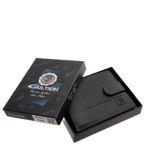 A Giultieri prémium férfi bőr pénztárca a sportos elegancia és a mindennapi funkcionalitás praktikus ötvözete, gondosan megtervezett belső elrendezéssel.