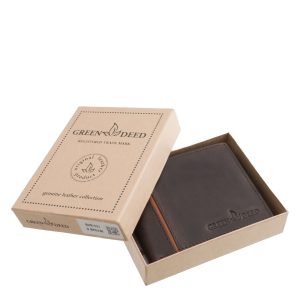 A GREEN DEED márka új, sportosan elegáns férfi bőr pénztárca, minőségi valódi bőrből készült, a természetesség és a modern stílus tökéletes ötvözete.