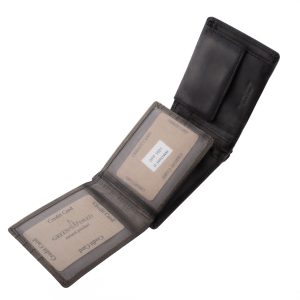 Antikolt, vintage stílusban készült valódi bőr férfi pénztárca a GreenDeed új kollekciójából, elegáns, márkajelzéses díszdobozos kivitelben.