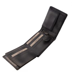 Antikolt, vintage stílusban készült valódi bőr férfi pénztárca a GreenDeed új kollekciójából, elegáns, márkajelzéses díszdobozos kivitelben.