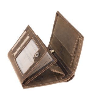 Ez az álló formátumú, valódi bőr férfi irattartó pénztárca egyedi, chopper motoros mintával díszített modell, praktikus belsővel, minőségi díszdobozban.