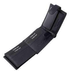 CORVO BIANCO Luxury márkás kisméretű, elegáns stílusú férfi bőr pénztárca modell, stílusos díszdobozban, fedelén átkapcsoló pánttal.