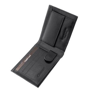 Kisméretű, valódi bőrből készült férfi pénztárca a Giultieri kollekció sportos modellje, amely a modern dizájnt és a minőségi kidolgozást ötvözi.