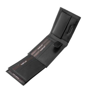 Kisméretű, valódi bőrből készült férfi pénztárca a Giultieri kollekció sportos modellje, amely a modern dizájnt és a minőségi kidolgozást ötvözi.