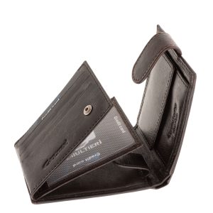 Ez a kompakt, kisméretű valódi bőrből készült férfi bőr pénztárca a Giultieri kollekció egyik legkedveltebb modellje díszdobozos kivitelben.