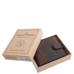 Elegáns és sportos dizájn kombinációjával készült valódi bőr férfi pénztárca, GreenDeed márkás modell, díszdobozos kivitelben.