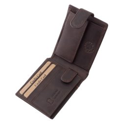Elegáns és sportos dizájn kombinációjával készült valódi bőr férfi pénztárca, GreenDeed márkás modell, díszdobozos kivitelben.