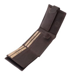 Elegáns és sportos dizájn kombinációjával készült valódi bőr férfi pénztárca, GreenDeed márkás modell, díszdobozos kivitelben.