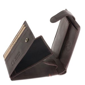 Elegáns és sportos dizájn kombinációjával készült valódi bőr férfi pénztárca, GreenDeed márkás modell, díszdobozos kivitelben.