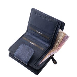 Kisméretű, divatos megjelenésű női bőr pénztárca, mely széles színválasztékban elérhető, minőségi Sylvia Belmonte modell, díszdobozos kivitelben.