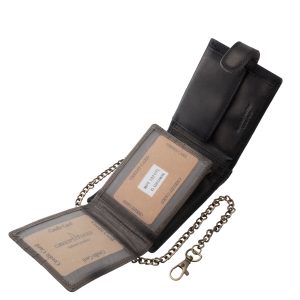 Karakteres megjelenésű, prémium minőségű, valódi bőr férfi pénztárca, amelyet a vintage stílus és a motoros életérzés ihletett, díszdobozos kivitelben.