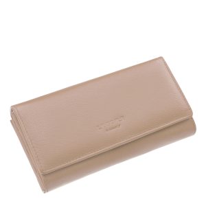 Ez a női pénztárca modell a LA SCALA márka divatos terméke, amely valódi bőr felhasználásával készült és RFID védelmet is tartalmaz.