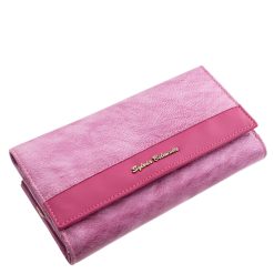 Stílusos díszdobozban forgalmazott, igazán divatos színkombinációkkal készült, nagyméretű női bőr pénztárca a Sylvia Belmonte kollekciójából.