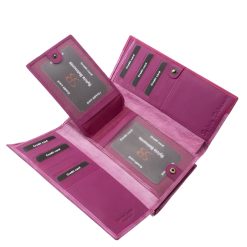 Stílusos díszdobozban forgalmazott, igazán divatos színkombinációkkal készült, nagyméretű női bőr pénztárca a Sylvia Belmonte kollekciójából.