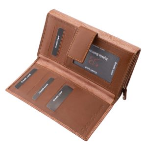 Divatos megjelenésű, nagyméretű női pénztárca valódi bőrből gyártva, különleges színekben gyártott, Sylvia Belmont díszdobozos modell.