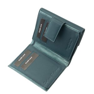 Szolid külsővel, elegáns, fényes női bőr pénztárca visszafogott méretben, számos kellemes színben, stílusos díszdobozos csomagolásban.