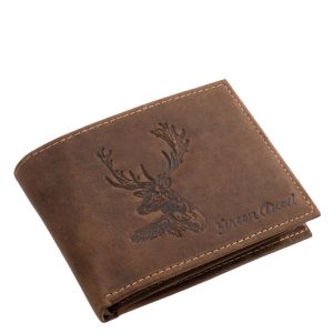A GREEN DEED márka prémium, kisméretű, valódi bőr férfi pénztárca modellje különleges választás a természetkedvelő, igényes férfiak számára.